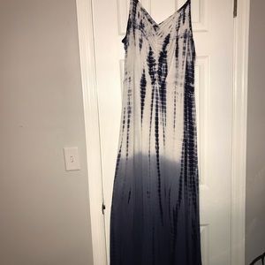 White to blue ombre/ tie-dye dress XXL